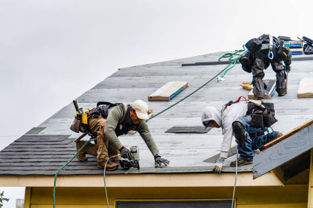 Professional Gutter Installation technician working in Fergus Falls, MN